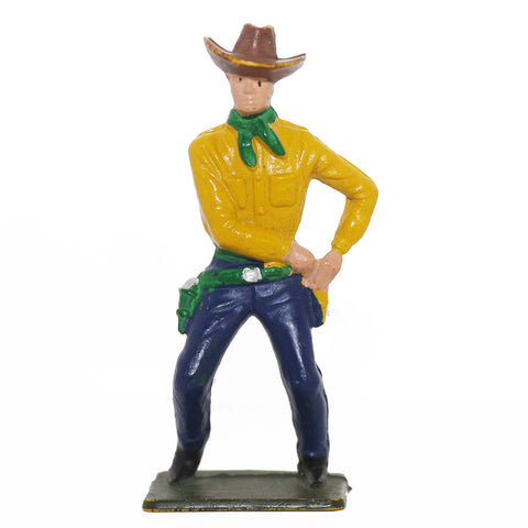Figurine plastique Starlux cow-boy chemise jaune Far West