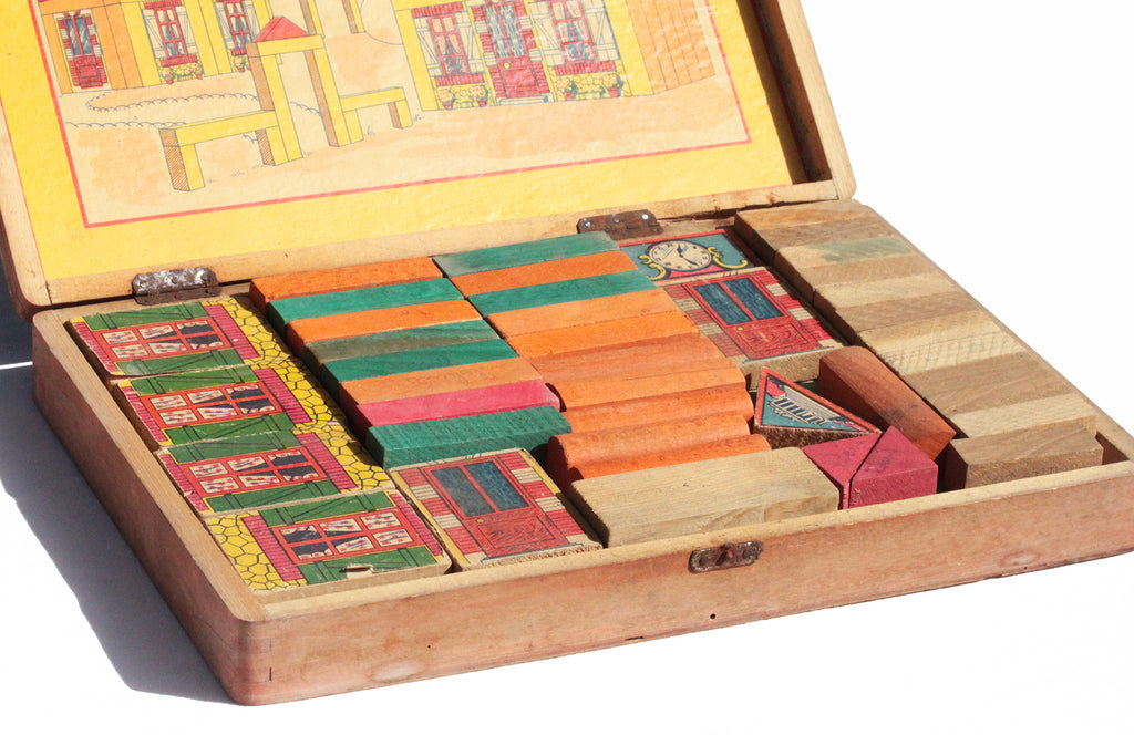 Tres Ancien Tres Beau JEU de Construction en BOIS , Des Tres Ancien Tres Beau JEU de Construction en BOIS , Des
