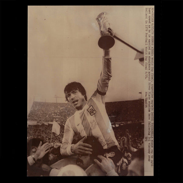 Photo de presse AFP Daniel Passarella Coupe du monde de Football Argentina 1978