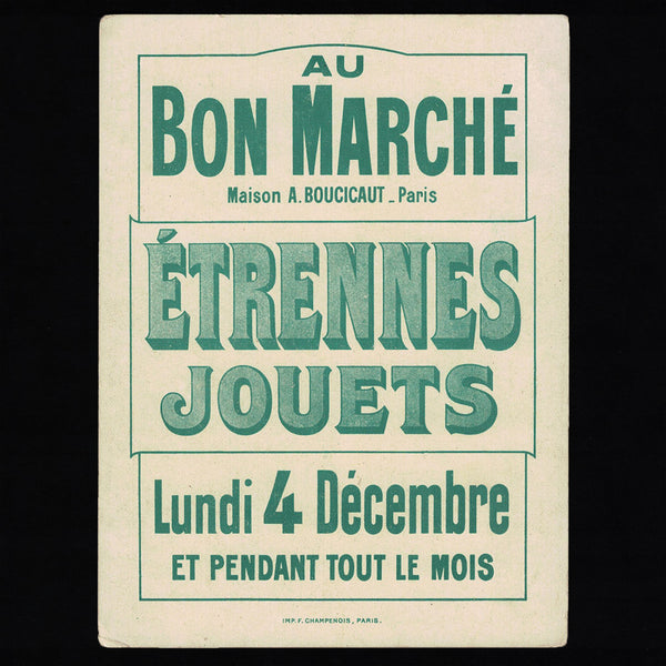 Série de 4 anciennes chromos publicitaires Au Bon Marché Robinson Crusoé